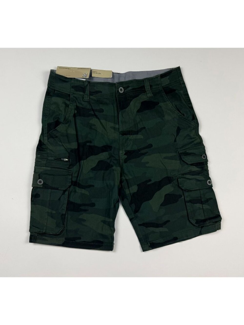 Iron Co. Mens Camo Stretch Cargo Shorts Size 32 Jungle Camo